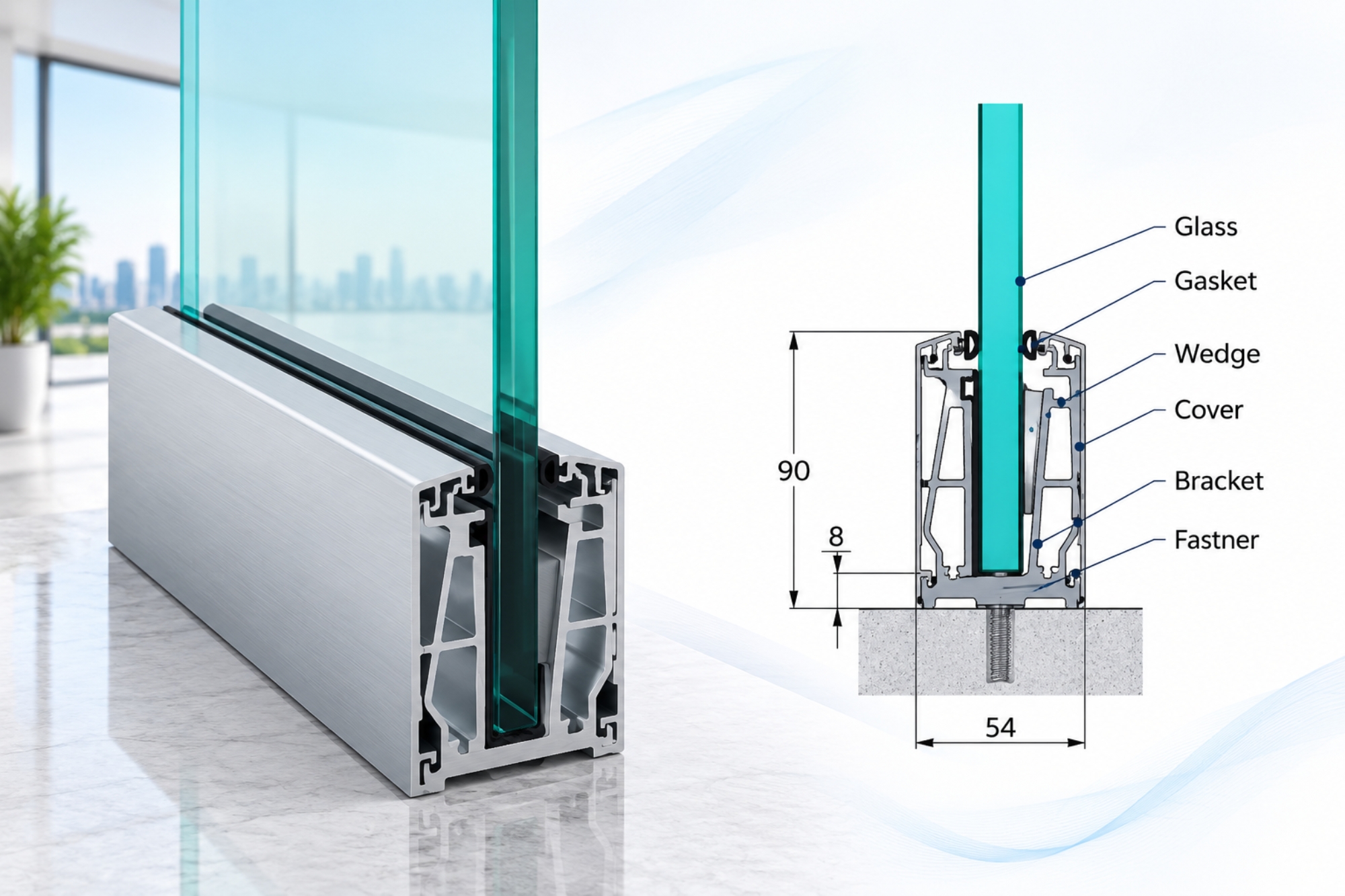 HENCO HB 04 Square Bracket and Cover